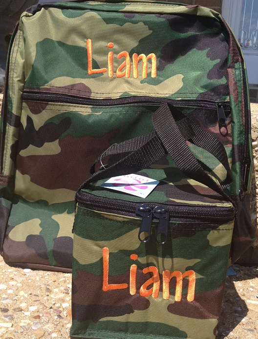 Personalized Small Seersucker Backpack - Assorted Colors