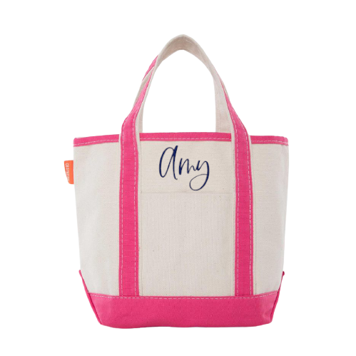 Personalized Canvas Market Tote Monogrammed Canvas Tote Bag 